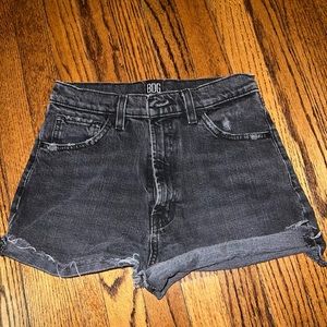 BDG black jean shorts